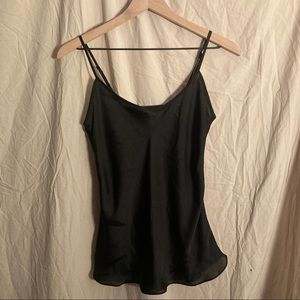 CAbi Satin Ruffled Tank Top Camisole